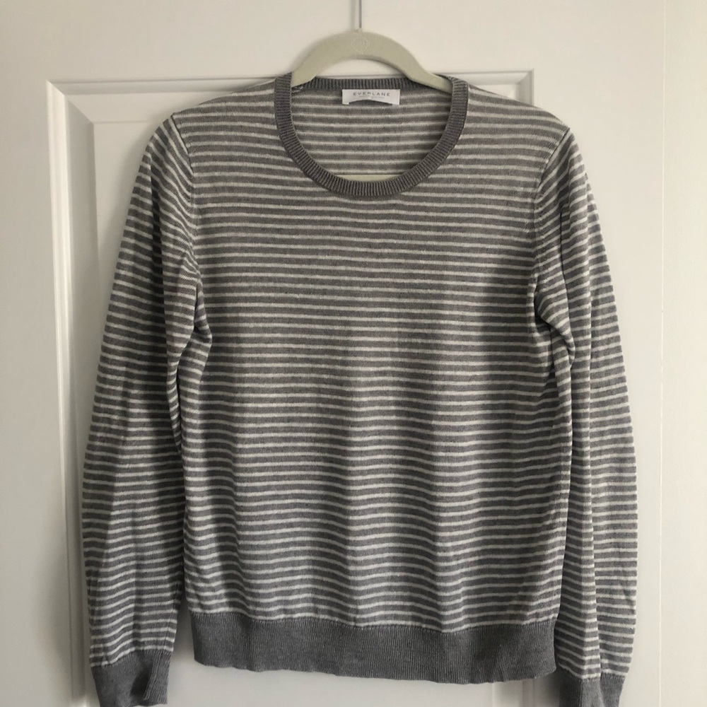 Everlane cotton-linen striped sweater